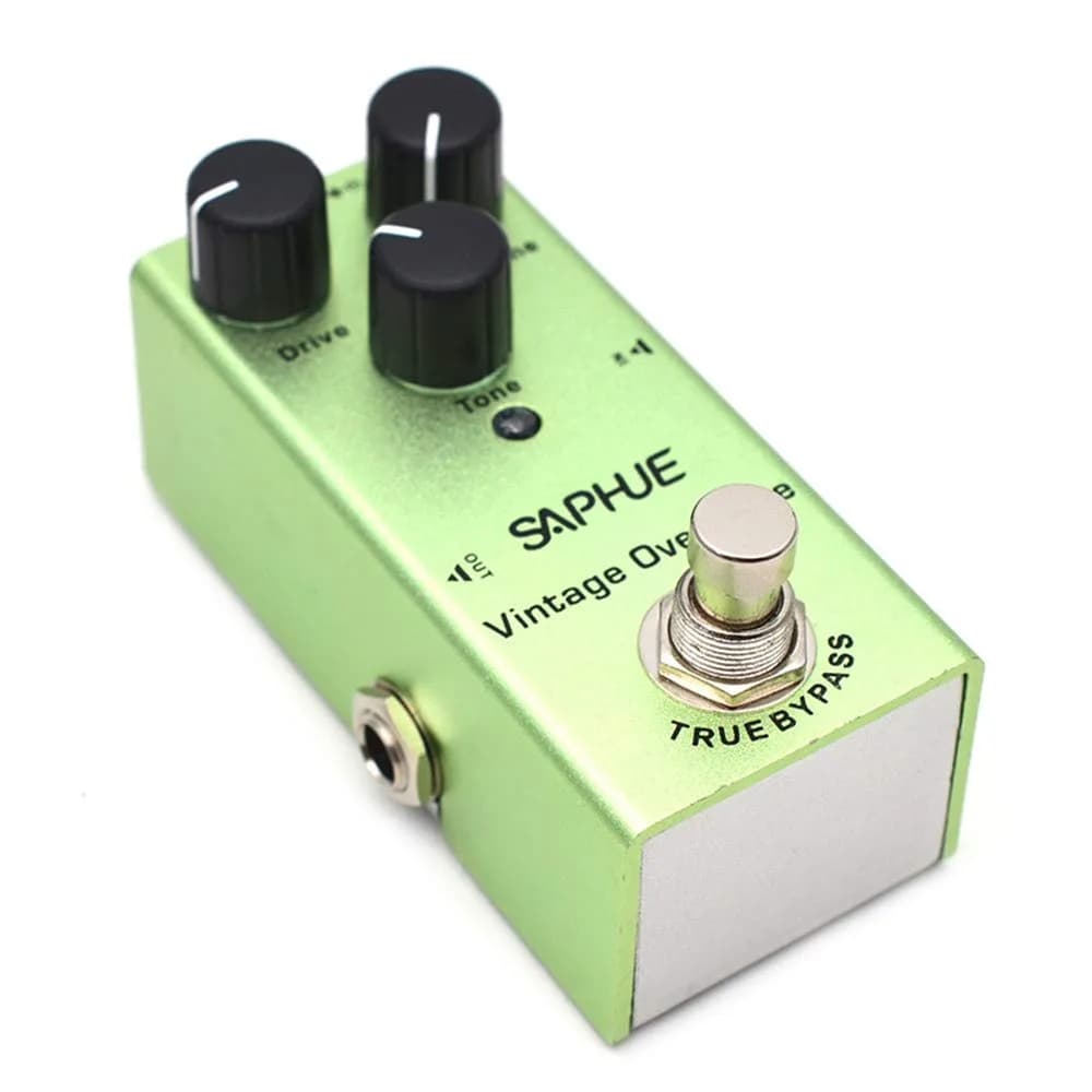 SAPHUE Vintage Overdrive Guitar Effects Pedal 9V | Classic Tube Screamer Tone, True Bypass, Compact Metal Shell