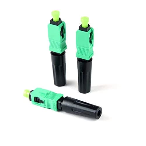 Leite SC APC Fiber Optic Quick Connector 10-Pack | Reusable Mechanical Fast Connectors for FTTH CATV Network thumbnail 1