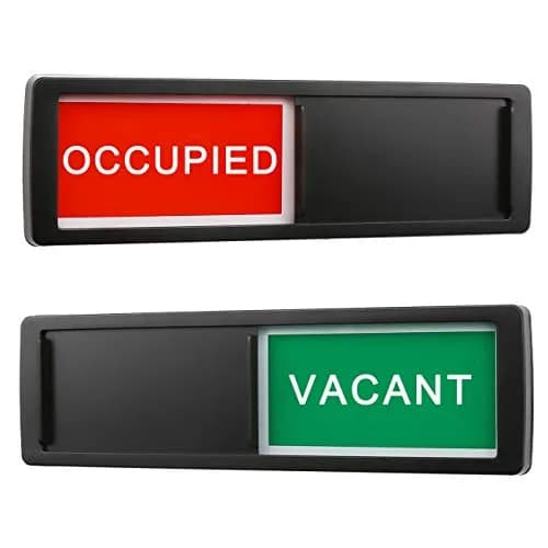 LoYinLo Vacant Occupied Privacy Sign 7'' x 2'' | Slider Door Indicator for Home & Office thumbnail 1