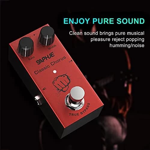 SAPHUE Classic Chorus Guitar Effects Pedal 10.67cm (4.2in) | True Bypass Analog Tone thumbnail 2