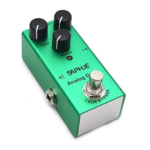 SAPHUE Analog Delay Guitar Effects Pedal Dark Green | True Bypass Mini Pedal for Electric Guitar thumbnail 1