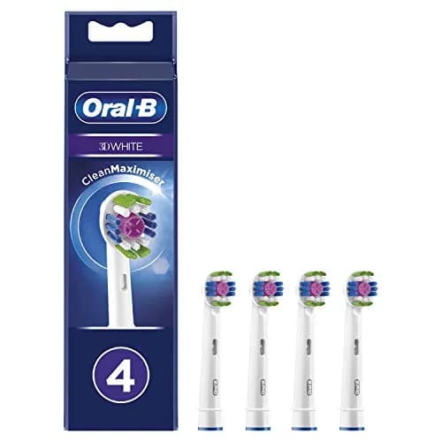 Oral-B 3D White Electric Toothbrush Head Replacement 4 Count | Whitens Teeth from Day 1 thumbnail 1