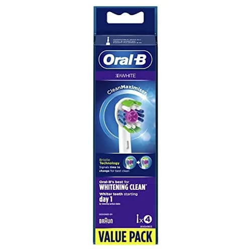 Oral-B 3D White Electric Toothbrush Head Replacement 4 Count | Whitens Teeth from Day 1 thumbnail 3