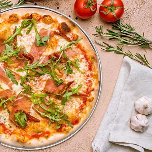 P&P CHEF 13.5 Inch Pizza Pan, Stainless Steel Baking Tray for Pizza, Silver thumbnail 5