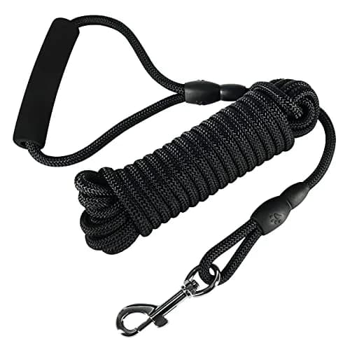 Vivifying 6m (20ft) Floating Dog Check Cord Leash | Durable Polypropylene Rope with Padded Handle & 360° Swivel Clasp thumbnail 1
