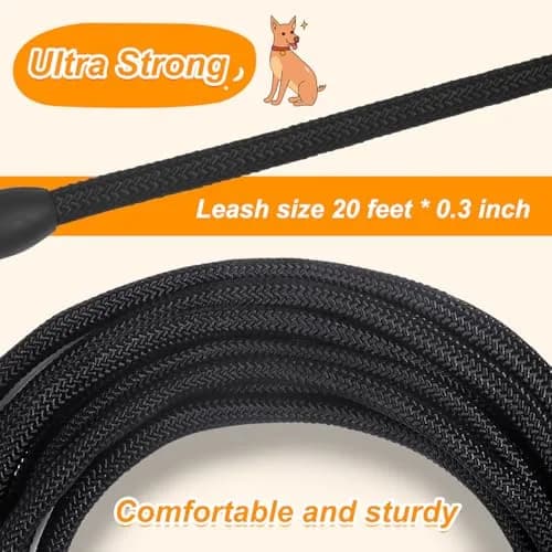 Vivifying 6m (20ft) Floating Dog Check Cord Leash | Durable Polypropylene Rope with Padded Handle & 360° Swivel Clasp thumbnail 3