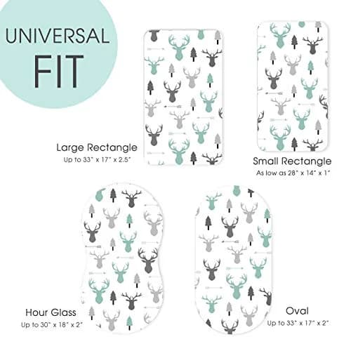 GRSSDER Fitted Bassinet Sheet Set 2 Pack | Ultra Soft Breathable Jersey Knit, Universal Fit for Rectangle, Oval, Hourglass, Safe & Snug (70-120c) thumbnail 5
