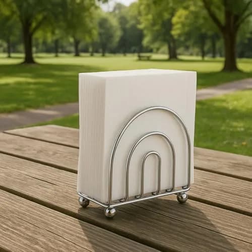 BNYD Chrome Paper Napkin Holder & Tissue Dispenser | 15.2 cm (6 in) Height thumbnail 5