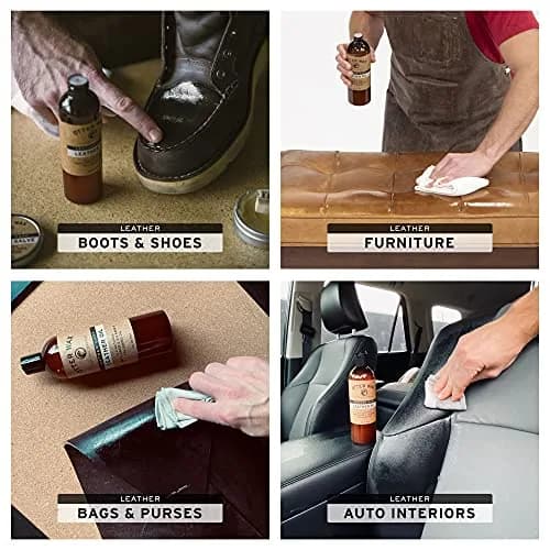Otter Wax Leather Oil | 16 oz | Moisturizing Leather Conditioner for Boots, Furniture, Auto Seats, Jackets, Hats, Bags & Gloves | All-Natural & PFAS-Free | Made in Portland USA thumbnail 3