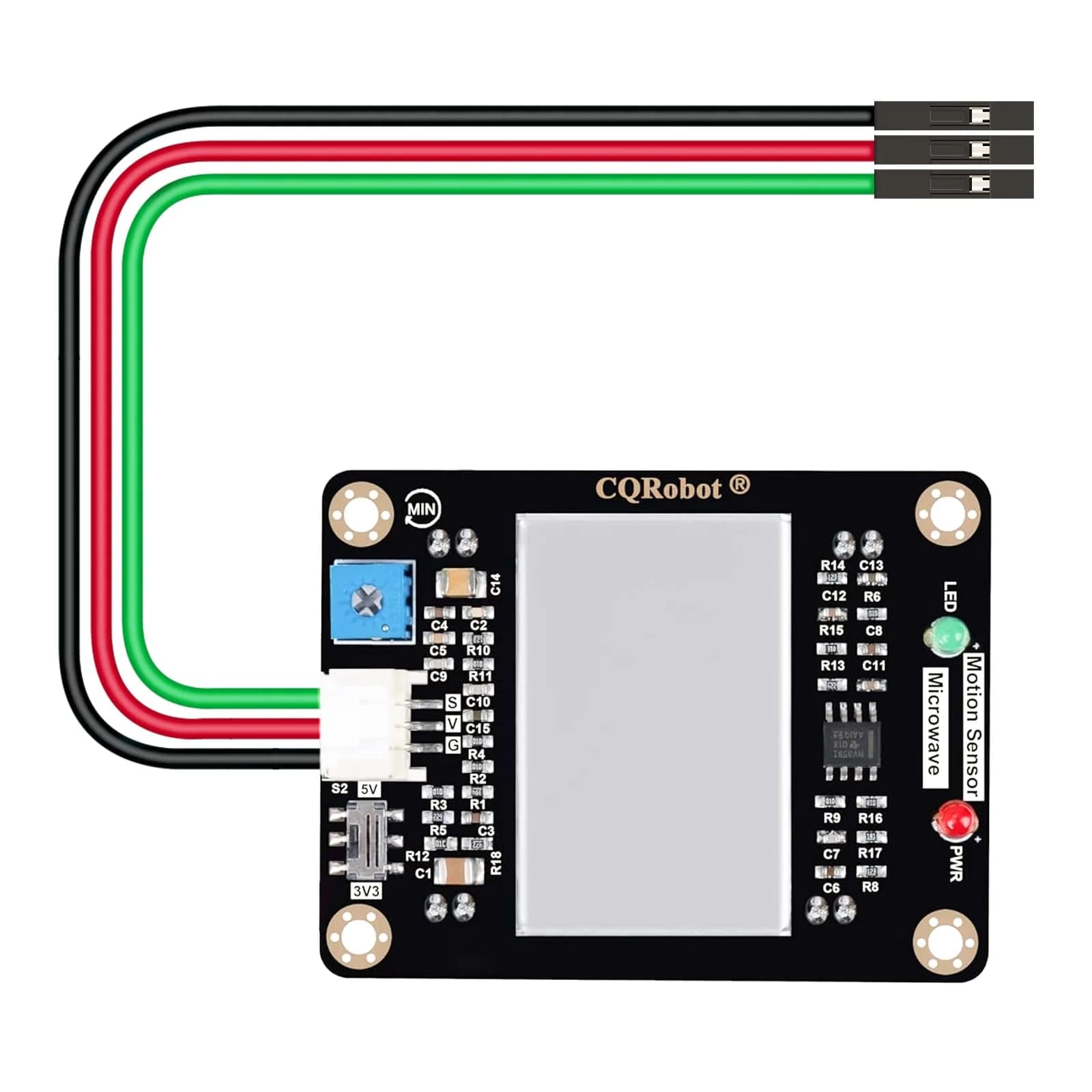 CQRobot Microwave Motion Sensor 10.525GHz Compatible with Arduino & Raspberry Pi | Long Detection Range - main product image
