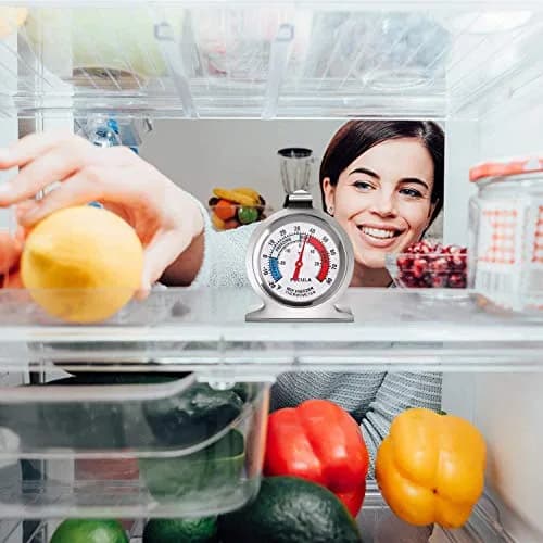 PECULA 2 Pack Refrigerator Thermometer | Classic Dial for Fridge & Freezer, -30-30°C (-20-80°F) thumbnail 7