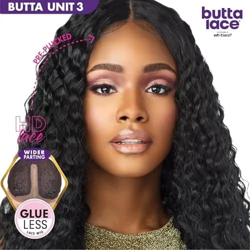 Sensationnel Butta LaceWig-Unit 3, Jet Black 1 | 5 Inch Deep Lace Frontal, Synthetic, Pre-Plucked, Natural Look thumbnail 2
