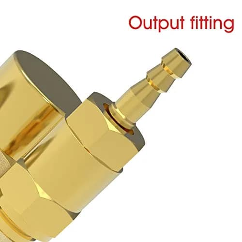 YESWELDER Welding Gas Flowmeter Regulator with CGA-580 Inlet & 0-4000 PSI Gauge | Integrated Brass Construction thumbnail 7