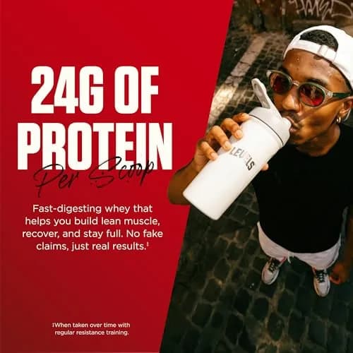 Levels Nutrition Strawberry Whey Protein Powder 907g (2lb) | 24g Protein, 5.4g BCAAs, Grass-Fed Dairy thumbnail 5