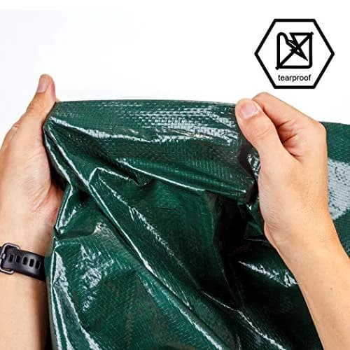 CARTMAN 8x10Ft Waterproof Poly Tarp Cover 8 Mil | Heavy Duty, Green, Outdoor Use thumbnail 5