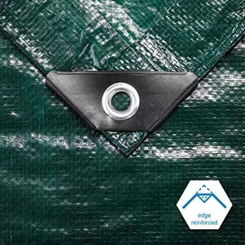 CARTMAN 10x12Ft Waterproof Poly Tarp Cover 8 Mil | Heavy Duty Weatherproof Cover for Outdoors thumbnail 4