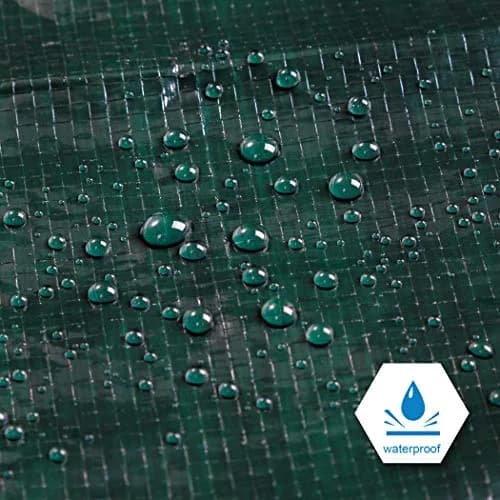 CARTMAN 10x12Ft Waterproof Poly Tarp Cover 8 Mil | Heavy Duty Weatherproof Cover for Outdoors thumbnail 3