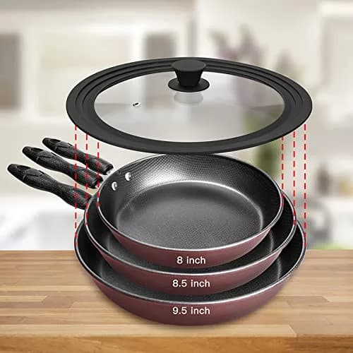 Eooch Universal Lid for Pots, Pans & Skillets 8-9.5 inch | Heat-Resistant Tempered Glass with Silicone Rim thumbnail 4