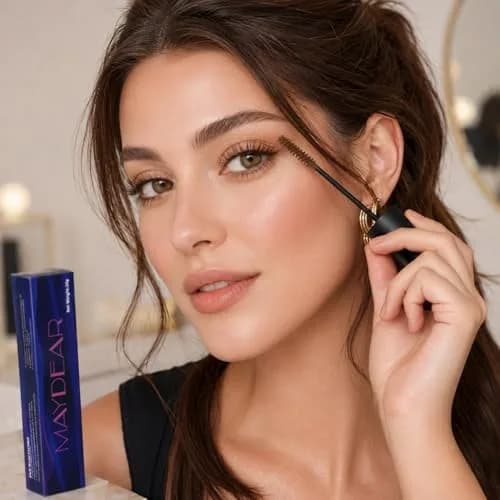 Maydear Brown Mascara for Eyelashes, Waterproof Long Lasting Smudgeproof Color Mascara 10ml (0.35 Fl Oz) | Volumizing & Lengthening thumbnail 5