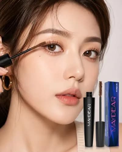 Maydear Brown Mascara for Eyelashes, Waterproof Long Lasting Smudgeproof Color Mascara 10ml (0.35 Fl Oz) | Volumizing & Lengthening thumbnail 2