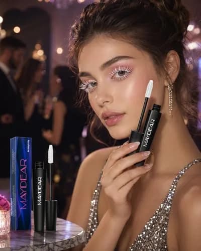 Maydear White Mascara Volumizing Curling Lengthening 10ml (0.32 Fl Oz) | Intense Definition & Long-Lasting Smudge-Proof Wear thumbnail 8