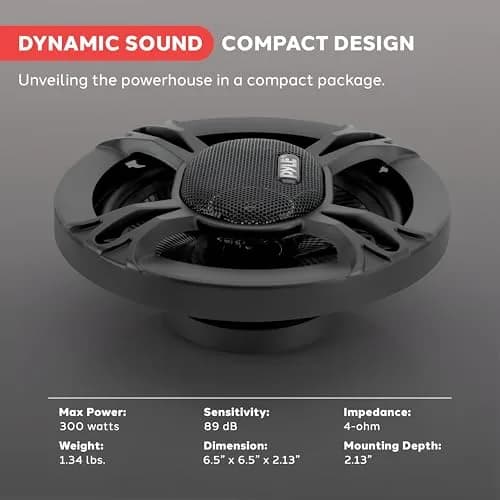 Pyle 3-Way Car Stereo Speakers 6.5” Pair | 300W Triaxial Loud Pro Audio with OEM Fit thumbnail 7