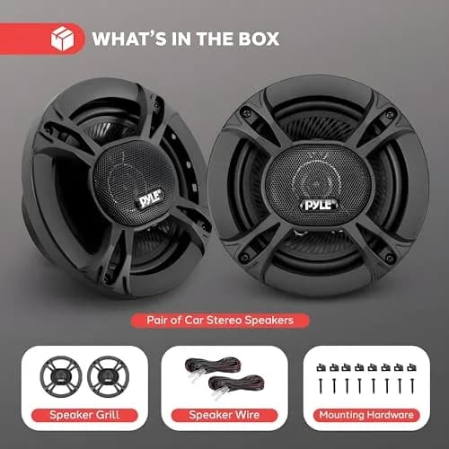 Pyle 3-Way Car Stereo Speakers 6.5” Pair | 300W Triaxial Loud Pro Audio with OEM Fit thumbnail 2
