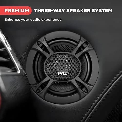 Pyle 3-Way Car Stereo Speakers 6.5” Pair | 300W Triaxial Loud Pro Audio with OEM Fit thumbnail 3