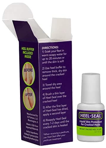 Heel-Seal Liquid Skin Protectant for Cracked Heels 14g (0.5 Oz) | Seals & Repairs Cracked Feet thumbnail 3