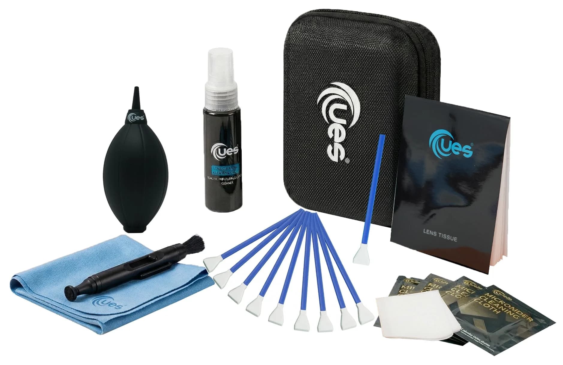 UES 21-in-1 Camera Cleaning Kit with Waterproof Case | Sensor & Lens Care — Dark Grey