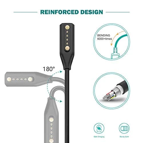 TUSITA Magnetic USB C Charging Cable Compatible with Bose Frames Audio Sun Glasses, 1M, 2-Pack | Fast & Safe Charging thumbnail 5