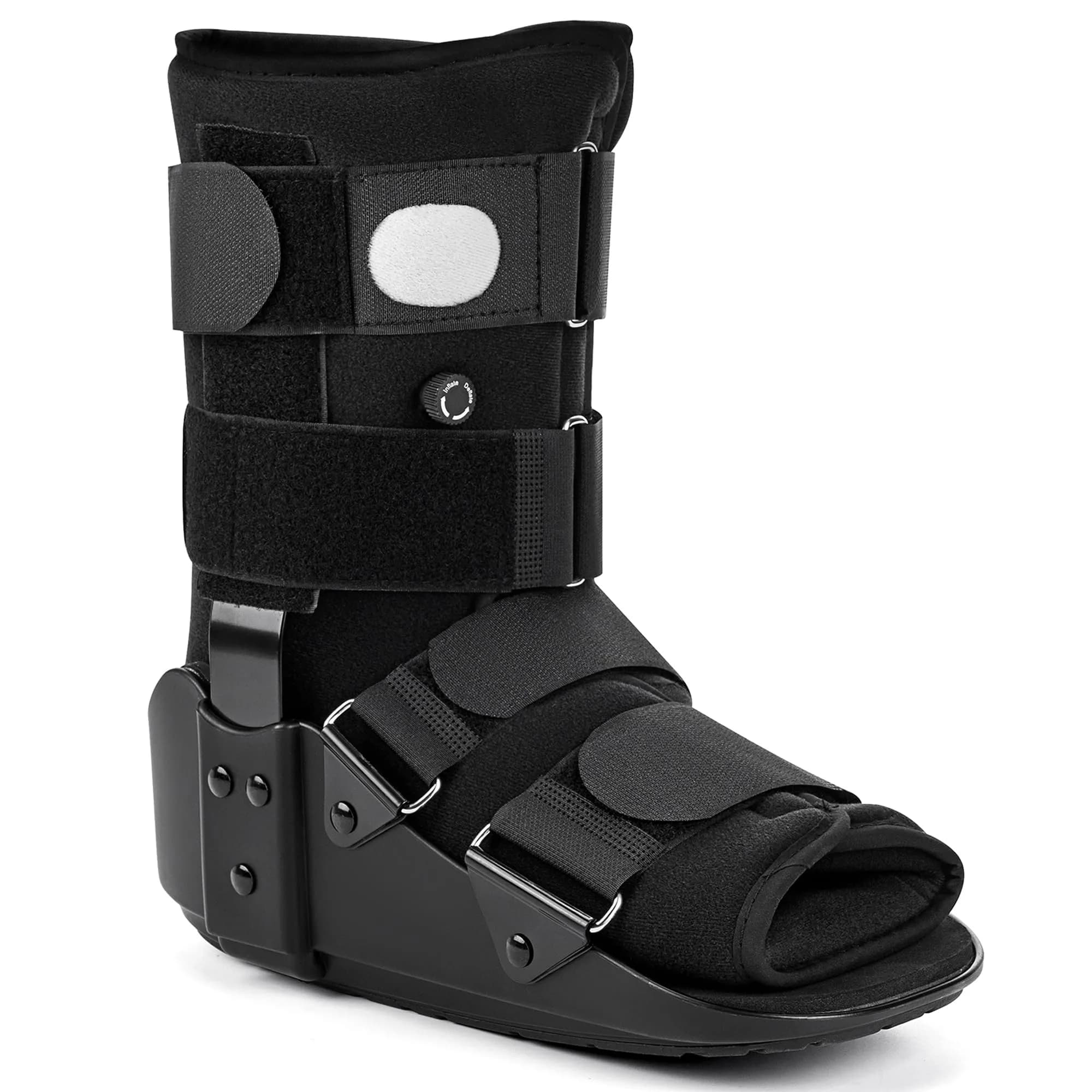Medibot Advanced Walking Boot Black Large | Orthopedic Brace for Ankle Injuries