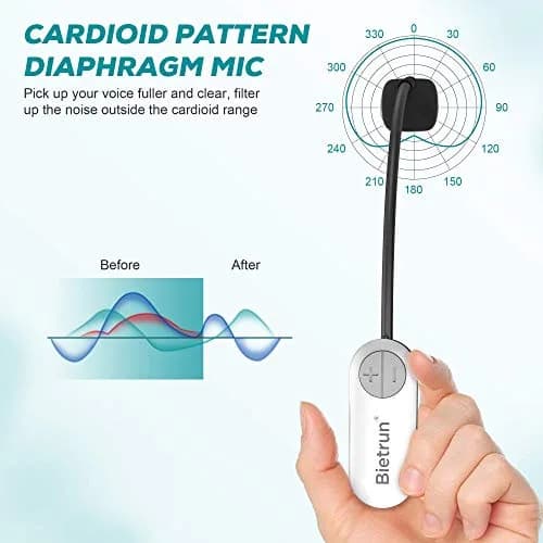 Bietrun UHF Wireless Microphone Headset & Handheld 2-in-1, 165ft Range, 6H Battery, 1/4'' Plug | Professional Karaoke & PA System Mic thumbnail 7