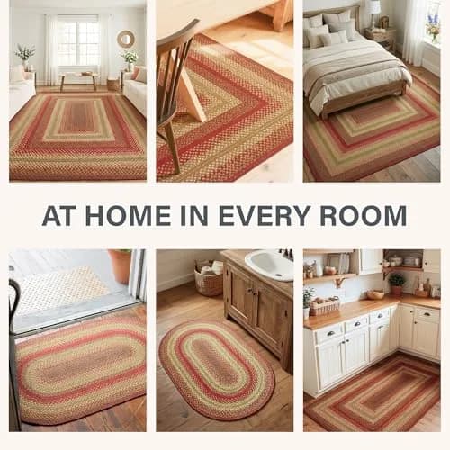 Homespice Cider Barn Braided Jute Runner Rug 55cm x 183cm (22" x 72") | Vibrant Fade-Resistant Color thumbnail 3