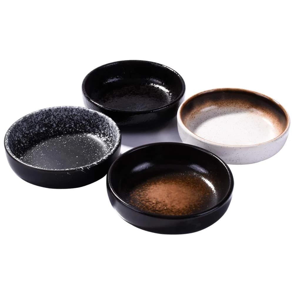 Cerficer Ceramic Sauce Dish Set of 4 | 3.5 Inch Reactive Glaze Small Dipping Bowls - main product image