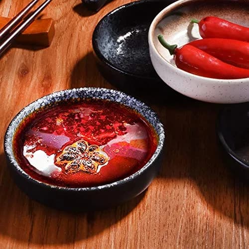 Cerficer Ceramic Sauce Dish Set of 4 | 3.5 Inch Reactive Glaze Small Dipping Bowls thumbnail 5