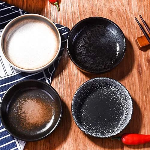 Cerficer Ceramic Sauce Dish Set of 4 | 3.5 Inch Reactive Glaze Small Dipping Bowls thumbnail 3
