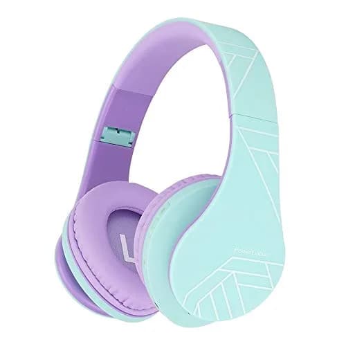 PowerLocus Kids Over-Ear Headphones Bluetooth Wireless | Safe 85DB, Foldable, 15H Play, Micro SD Mode thumbnail 1