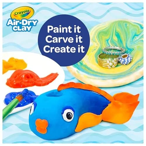 Crayola Air Dry Clay 5 lb (2.27 kg) | Non-Toxic White Modeling Clay for Kids & Art Classrooms thumbnail 3