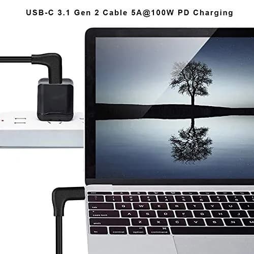 QCEs USB C to USB C 3.1 Gen 2 Cable 6.6ft (2m) | 10Gbps Data Transfer, 100W PD Charging, 4K Video thumbnail 4