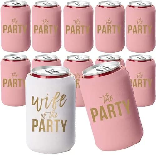Your Dream Party Shop Wife of the Party Bachelorette Can Coolers (Set of 12, Pink) thumbnail 1
