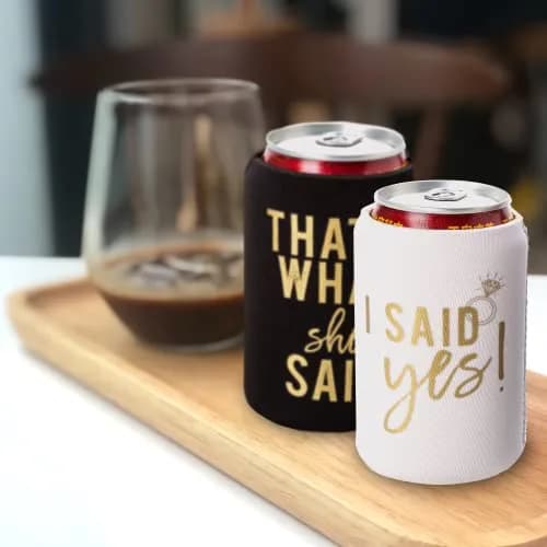 Your Dream Party Shop Black Beverage Insulator Set of 12 | Nashville Bachelorette Party Decor (Medium) thumbnail 6
