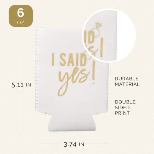 Your Dream Party Shop Black Beverage Insulator Set of 12 | Nashville Bachelorette Party Decor (Medium) thumbnail 7