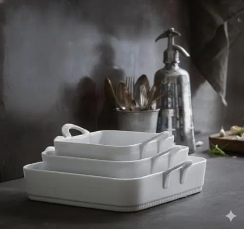 Pillivuyt Toulouse Small Square Baker 8.5" x 8.5" | Oven-Microwave-Freezer, Made in France thumbnail 3