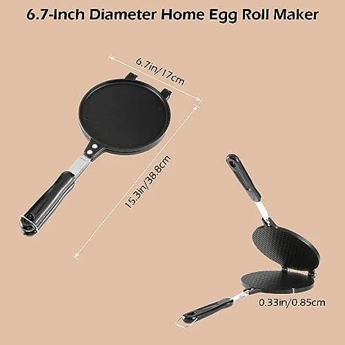 Dyna-Living Waffle Cone Maker Ice Cream Cone Maker, 17cm (6.7") Round Shape | Gas Stove Compatible thumbnail 2