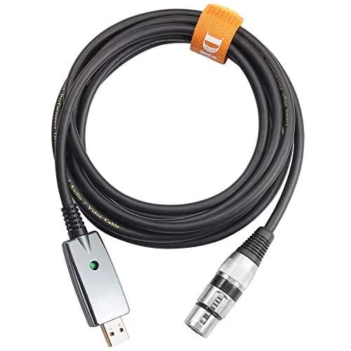 Disino USB Microphone Cable,XLR Female to USB Mic Link Converter Cable,6 feet | Professional Audio Connection thumbnail 6