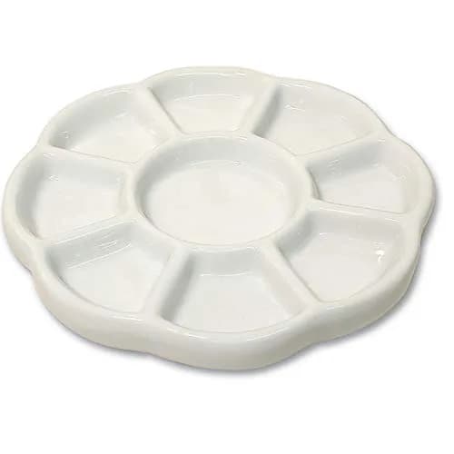 The Beadsmith Ceramic Mixing Palette, Sunflower Design, 5.5" x 5.5" x .5" | 9 Compartments for Arts & Crafts thumbnail 1