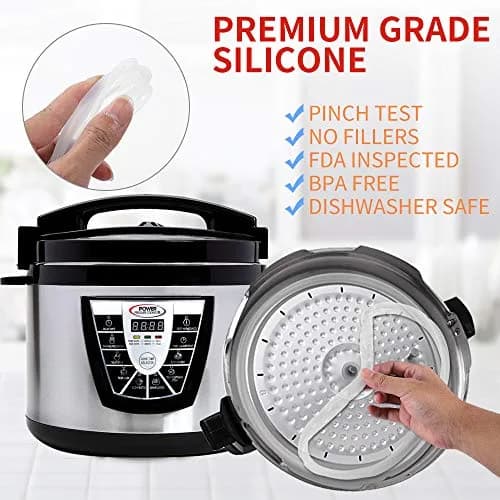 ZoneFly 8 Qt Pressure Cooker Silicone Sealing Ring | Food-Grade, Dishwasher Safe, Perfect Fit thumbnail 2