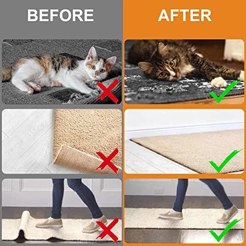 ZONGOOL 12PCS Rug Tape Non Slip Rug Pad Grippers 16cm (6.3 inches) | Keeps Rugs Flat & Secure thumbnail 2