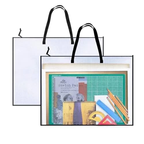 Opret Art Portfolio Bags 19x25 Inch Waterproof Vinyl with Handle and Zipper | Artist & Student Storage thumbnail 1